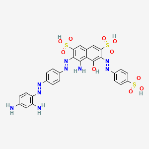 4-Amino-3-((4-((2,4-diaminophenyl)azo)phenyl)azo)-5-hydroxy-6-((4-sulphophenyl)azo)naphthalene-2,7-disulphonic acid - 94022-87-4