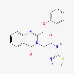3(4H)-Quinazolineacetamide, 2-((2-methylphenoxy)methyl)-4-oxo-N-thiazolyl- - 85099-82-7