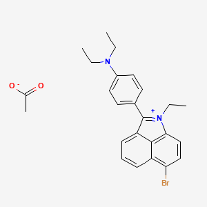 6-Bromo-2-(4-(diethylamino)phenyl)-1-ethylbenz(cd)indolium acetate - 83950-28-1