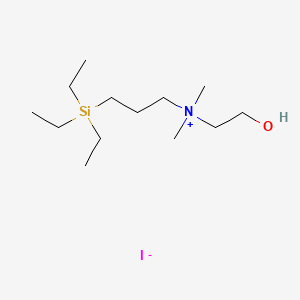 Dimethyl(2-hydroxyethyl)(3-(triethylsilyl)propyl)ammonium iodide - 84584-65-6