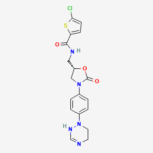 2-Thiophenecarboxamide, 5-chloro-N-(((5S)-3-(4-(5,6-dihydro-1,2,4-triazin-1(2H)-yl)phenyl)-2-oxo-5-oxazolidinyl)methyl)- - 1159610-29-3