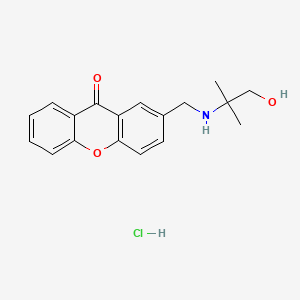 9H-Xanthen-9-one, 2-(((1-(hydroxymethyl)-1-methylethyl)amino)methyl)-, hydrochloride - 126929-79-1