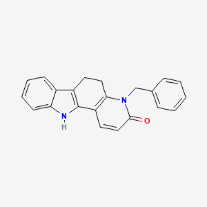 3H-Pyrido(3,2-a)carbazol-3-one, 4,5,6,11-tetrahydro-4-(phenylmethyl)- - 127040-38-4