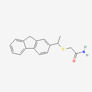 Acetamide, 2-((1-(9H-fluoren-2-yl)ethyl)thio)-, (+)- - 72353-19-6