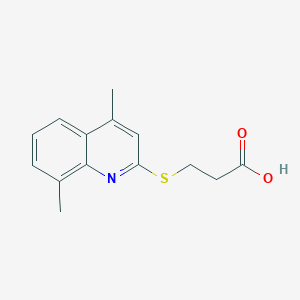 3-(4,8-Dimethyl-quinolin-2-ylsulfanyl)-propionic acid - 370843-69-9