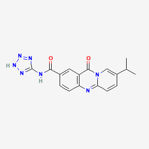11H-Pyrido(2,1-b)quinazoline-2-carboxamide, 8-(1-methylethyl)-11-oxo-N-1H-tetrazol-5-yl- - 126861-32-3