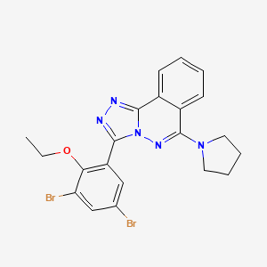 1,2,4-Triazolo(3,4-a)phthalazine, 3-(3,5-dibromo-2-ethoxyphenyl)-6-(1-pyrrolidinyl)- - 87540-17-8