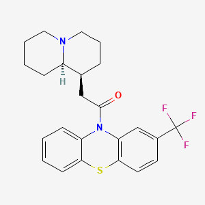 10H-Phenothiazine, 10-((octahydro-2H-quinolizin-1-yl)acetyl)-2-(trifluoromethyl)-, (1S-trans)- - 156213-25-1