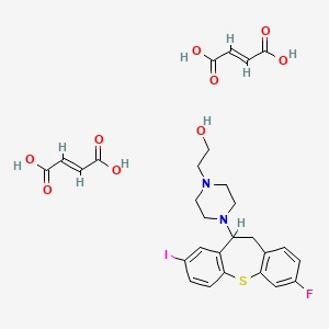 (E)-but-2-enedioic acid;2-[4-(9-fluoro-3-iodo-5,6-dihydrobenzo[b][1]benzothiepin-5-yl)piperazin-1-yl]ethanol - 80760-86-7
