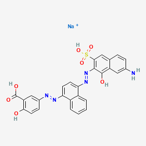 5-((4-((7-Amino-1-hydroxy-3-sulpho-2-naphthyl)azo)-1-naphthyl)azo)salicylic acid, sodium salt - 83221-53-8