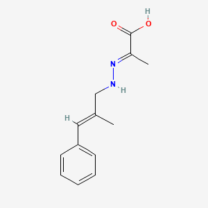 (E)-2-(2-(2-Methyl-3-phenyl-2-propenyl)hydrazono)propionic acid - 97294-25-2