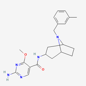 2-Amino-4-methoxy-N-(8-(m-methylbenzyl)-3-beta-nortropanyl)-5-pyrimidinecarboxamide - 84923-26-2