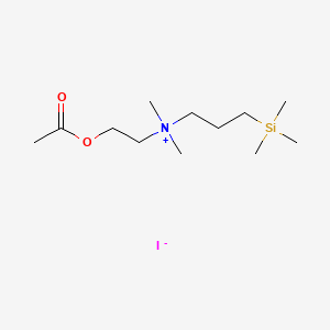 1-Propanaminium, N-(2-(acetyloxy)ethyl)-N,N-dimethyl-3-(trimethylsilyl)-, iodide - 84584-67-8