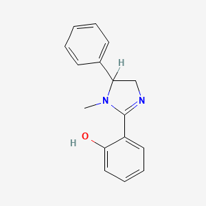 Phenol, 2-(4,5-dihydro-1-methyl-5-phenyl-1H-imidazol-2-yl)- - 86002-62-2