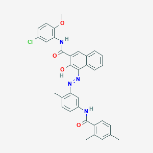 2-Naphthalenecarboxamide, N-(5-chloro-2-methoxyphenyl)-4-[[5-[(2,4-dimethylbenzoyl)amino]-2-methylphenyl]azo]-3-hydroxy- - 73263-38-4