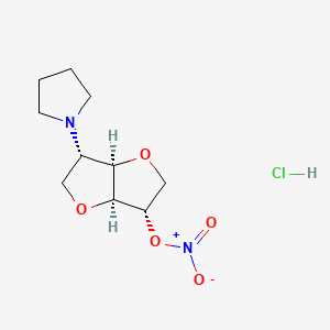 [(3S,3aR,6S,6aS)-3-pyrrolidin-1-yl-2,3,3a,5,6,6a-hexahydrofuro[3,2-b]furan-6-yl] nitrate;hydrochloride - 81786-32-5