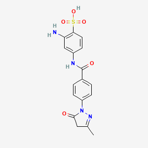 2-Amino-4-((4-(4,5-dihydro-3-methyl-5-oxo-1H-pyrazol-1-yl)benzoyl)amino)benzenesulphonic acid - 85650-65-3
