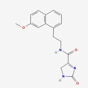 1H-Imidazole-4-carboxamide, 2,5-dihydro-N-(2-(7-methoxy-1-naphthalenyl)ethyl)-2-oxo- - 138113-01-6