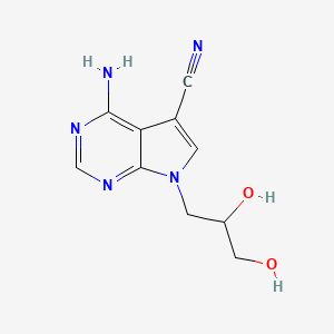4-Amino-5-cyano-7-((RS)-2,3-dihydroxypropyl)pyrrolo(2,3-d)pyrimidine - 127945-90-8