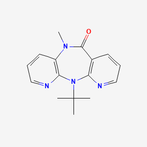 2-tert-butyl-9-methyl-2,4,9,15-tetrazatricyclo[9.4.0.03,8]pentadeca-1(11),3(8),4,6,12,14-hexaen-10-one - 133627-01-7