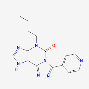 6-Butyl-3-(4-pyridinyl)-6,7-dihydro-5H-1,2,4-triazolo(3,4-i)purin-5-one - 135446-08-1