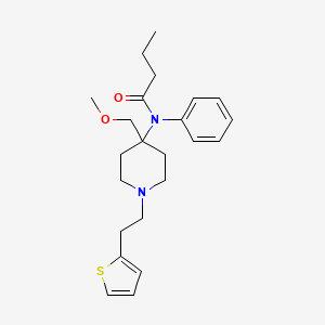 N-[4-(methoxymethyl)-1-(2-thiophen-2-ylethyl)piperidin-4-yl]-N-phenylbutanamide - 2250243-57-1