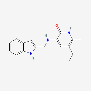 2(1H)-Pyridinone, 5-ethyl-3-((1H-indol-2-ylmethyl)amino)-6-methyl- - 143707-91-9
