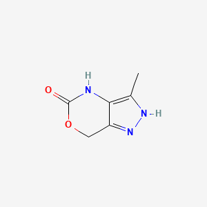 3-Methyl-4,7-dihydropyrazolo(4,3-d)(1,3)oxazin-5(1H)-one - 72499-48-0