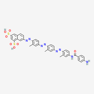 1,3-Naphthalenedisulfonic acid, 7-((4-((4-((4-((4-aminobenzoyl)amino)-2-methylphenyl)azo)-2-methylphenyl)azo)-2-methylphenyl)azo)- - 71033-06-2