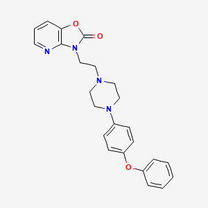 Oxazolo(4,5-b)pyridin-2(3H)-one, 3-(2-(4-(4-phenoxyphenyl)-1-piperazinyl)ethyl)- - 134337-04-5