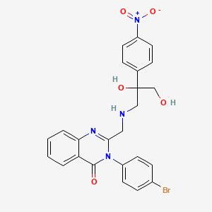 4(3H)-Quinazolinone, 3-(4-bromophenyl)-2-(((2,3-dihydroxy-2-(4-nitrophenyl)propyl)amino)methyl)-, (R)- - 84138-22-7