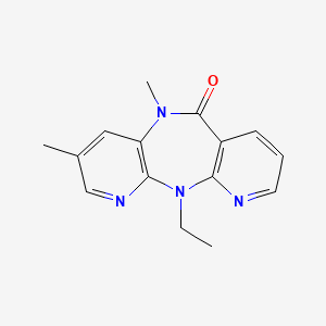 2-ethyl-6,9-dimethyl-2,4,9,15-tetrazatricyclo[9.4.0.03,8]pentadeca-1(11),3(8),4,6,12,14-hexaen-10-one - 133627-13-1