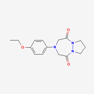 3-(4-Ethoxyphenyl)tetrahydro-1H,7H-pyrazolo(1,2-a)(1,2,5)triazepine-1,5(2H)-dione - 86144-46-9