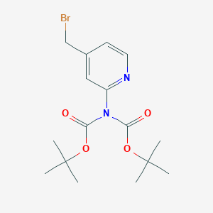 tert-butyl N-[4-(bromomethyl)pyridin-2-yl]-N-[(tert-butoxy)carbonyl]carbamate - 