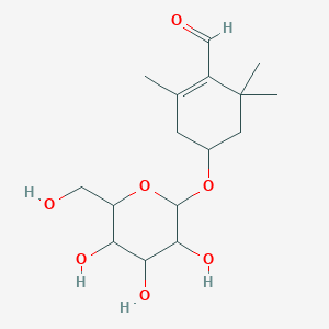(R)-2,6,6-Trimethyl-4-(((2R,3R,4S,5S,6R)-3,4,5-trihydroxy-6-(hydroxymethyl)tetrahydro-2H-pyran-2-yl)oxy)cyclohex-1-enecarbaldehyde - 