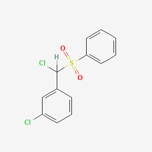 1-Chloro-3-(chloro(phenylsulfonyl)methyl)benzene - 41037-75-6
