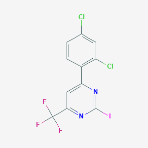 6-(2,4-Dichlorophenyl)-2-iodo-4-(trifluoromethyl)pyrimidine - 