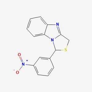 1H,3H-Thiazolo(3,4-a)benzimidazole, 1-(3-nitrophenyl)- - 136994-98-4