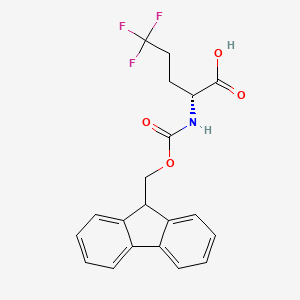 (R)-2-((((9H-Fluoren-9-yl)methoxy)carbonyl)amino)-5,5,5-trifluoropentanoic acid - 