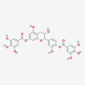 [4-[3,5-dihydroxy-7-(3,4,5-trihydroxybenzoyl)oxy-3,4-dihydro-2H-chromen-2-yl]-2-hydroxyphenyl] 3,4,5-trihydroxybenzoate - 