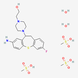 2-[4-(3-Amino-9-fluoro-5,6-dihydrobenzo[b][1]benzothiepin-5-yl)piperazin-1-yl]ethanol;methanesulfonic acid;dihydrate - 