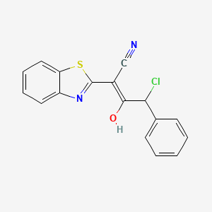 2-(Benzo[d]thiazol-2(3H)-ylidene)-4-chloro-3-oxo-4-phenylbutanenitrile - 