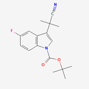 1H-Indole-1-carboxylic acid, 3-(1-cyano-1-methylethyl)-5-fluoro-, 1,1-dimethylethyl ester - 