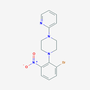 1-(2-Bromo-6-nitrophenyl)-4-(pyridin-2-YL)piperazine - 