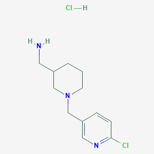 (1-((6-Chloropyridin-3-yl)methyl)piperidin-3-yl)methanamine hydrochloride - 