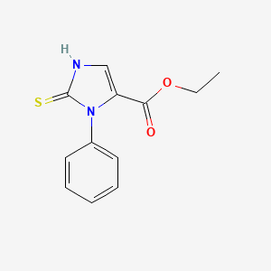 1H-Imidazole-4-carboxylic acid, 2,3-dihydro-3-phenyl-2-thioxo-, ethyl ester - 