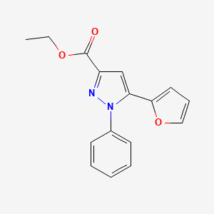 1H-Pyrazole-3-carboxylic acid, 5-(2-furanyl)-1-phenyl-, ethyl ester - 