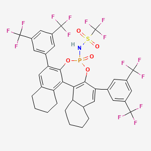 N-[10,16-bis[3,5-bis(trifluoromethyl)phenyl]-13-oxo-12,14-dioxa-13λ5-phosphapentacyclo[13.8.0.02,11.03,8.018,23]tricosa-1(15),2,8,10,16-pentaen-13-yl]-1,1,1-trifluoromethanesulfonamide - 