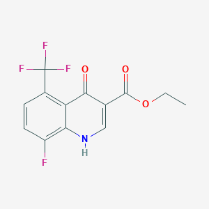Ethyl 8-fluoro-4-hydroxy-5-(trifluoromethyl)quinoline-3-carboxylate - 