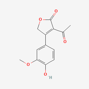 2(5H)-Furanone, 3-acetyl-4-(4-hydroxy-3-methoxyphenyl)- - 73839-65-3